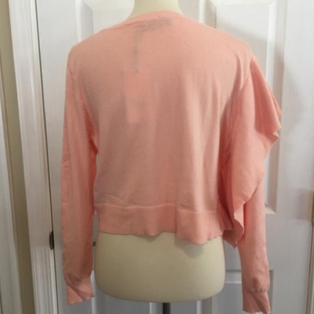 🆕 Zara Side Frill Knit Side Frill Cropped Sweater - Picture 8 of 8